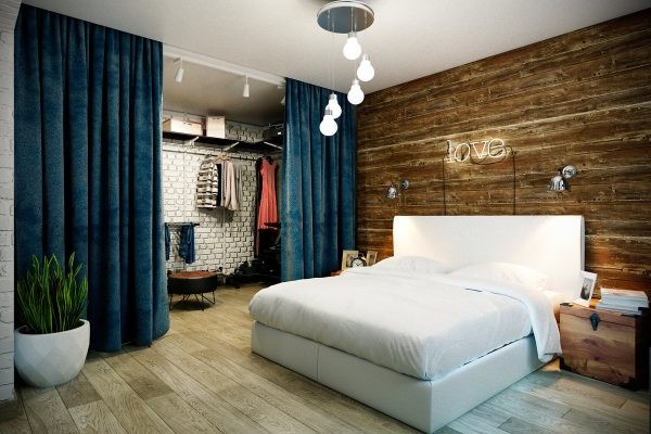 Стиль Лофт в дизайне спальни